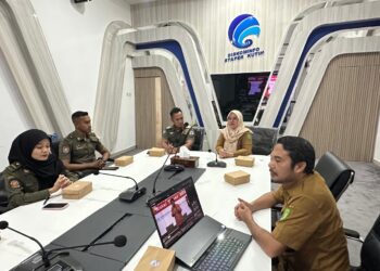 Satpol PP Bontang Belajar Kelola Medsos Pemerintah ke Diskominfo Kutai Timur