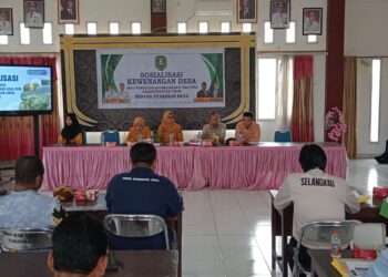Tingkatkan Kapasitas Aparatur Tentang Kewenangan Desa, DPMDes Kutim Gela Sosialisasi di Kaliorang