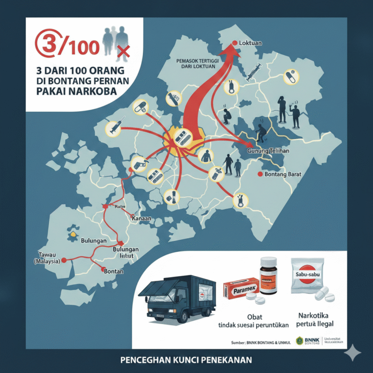 3 dari 100 Orang di Bontang Pernah Pakai Narkoba, Pemasok Tertinggi dari Loktuan