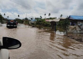 Santan Ilir Terendam Banjir, Ketinggian 10 CM Hingga 1 Meter