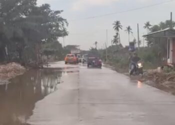 Banjir Surut, Arus Lalu Lintas Wilayah pesisir Muara Badak – Santan Kembali Lancar