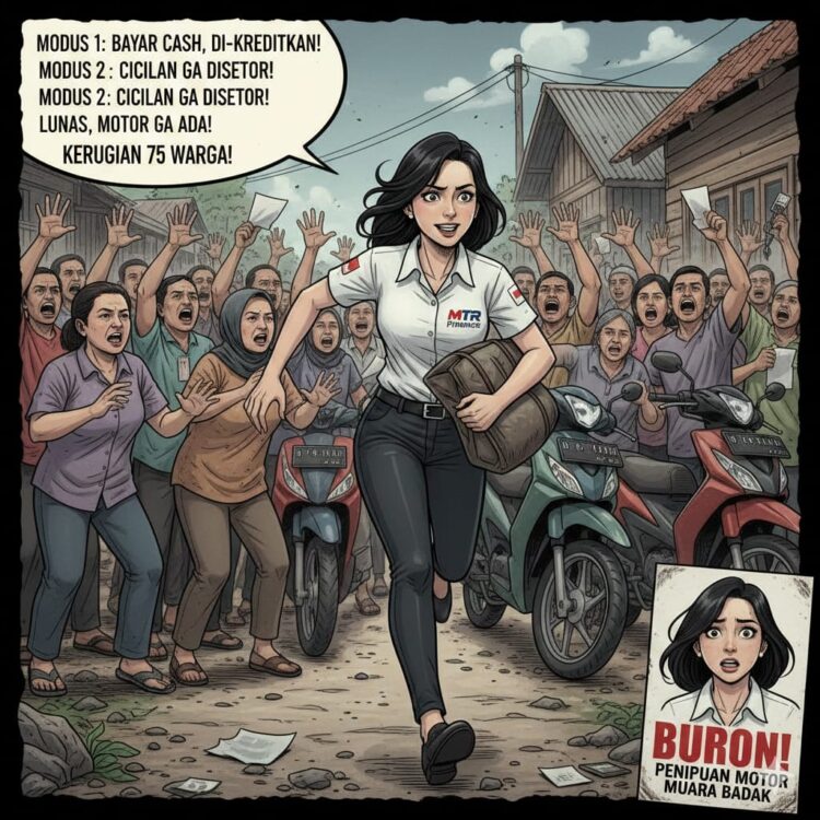 Terungkap Modus Sales Motor Wanita Kelabui Puluhan Warga Muara Badak, Masih Buron