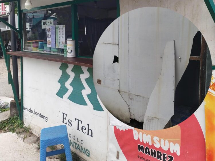 Dinding Kedai Es Teh Solo Pisangan Dibobol Maling, Beruntung Tidak Ada Dana Tunai