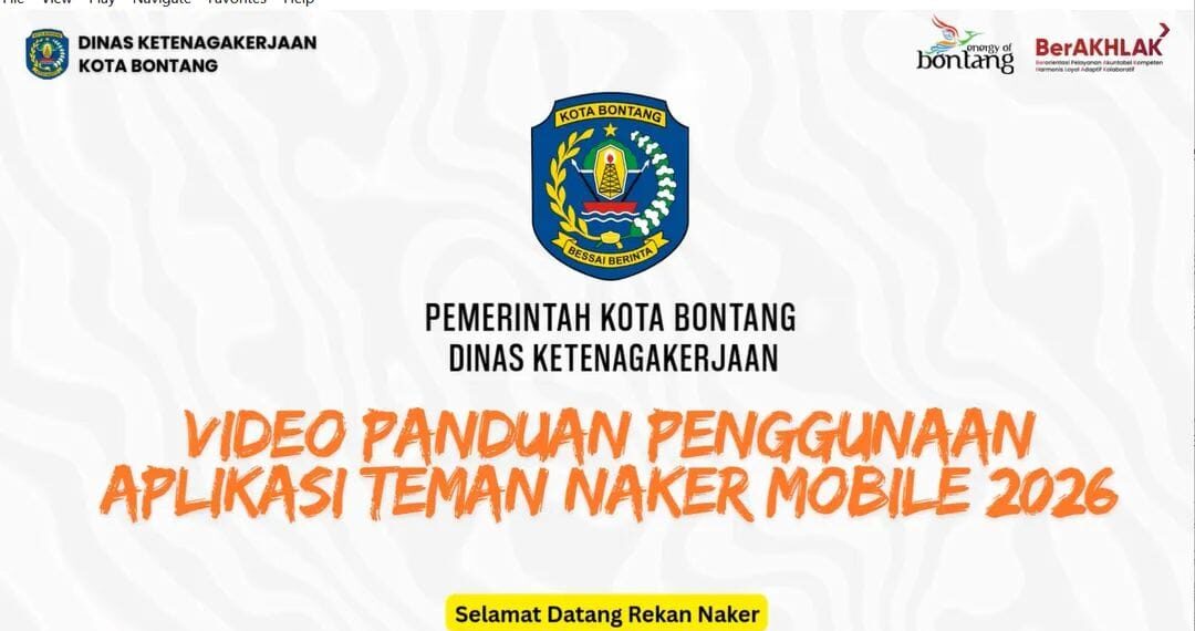 Disnaker Bontang Sosialisasikan Aplikasi Teman Naker, Simak Video Tutorialnya