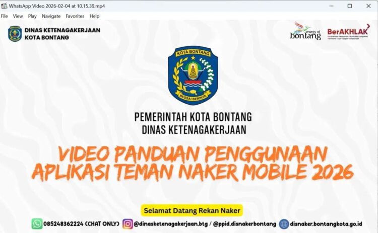Disnaker Bontang Sosialisasikan Aplikasi Teman Naker, Simak Video Tutorialnya