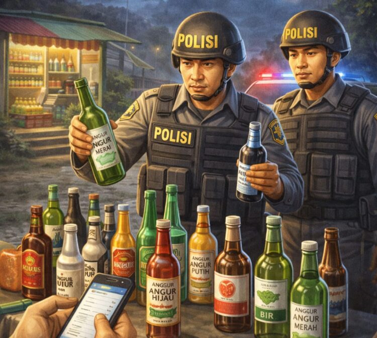 57 Botol Miras Disita dalam Semalam, Operasi Penertiban Polres Bontang