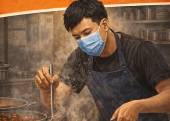 Seorang Warganet Curhat, Imbau Warung Masak di BK Kenakan Masker