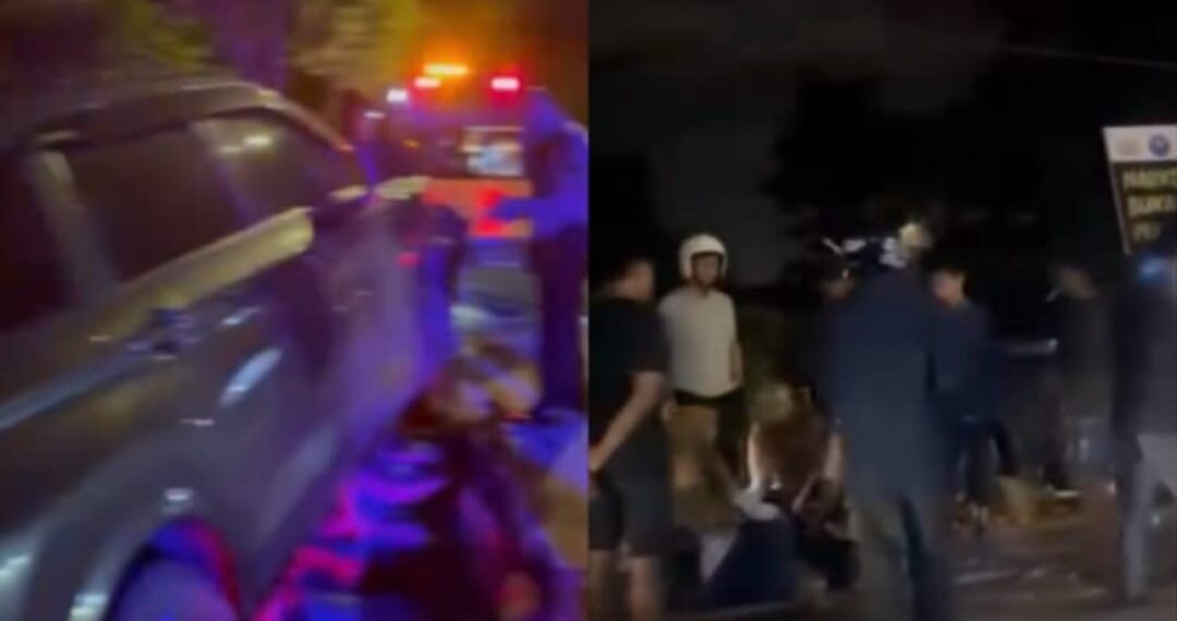 Diduga Kurang Fokus, Innova Kecelakaan Tunggal Dekat ETLE Jalan Bhayangkara