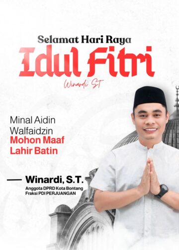 Anggota DPRD Bontang Winardi Mengucapkan Selamat Idul Fitri 1447 H/2026