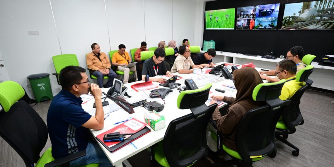 Badak LNG Gelar Simulasi Keadaan Darurat Kebakaran Loading Dock