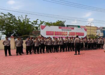 Polres Bontang Ikut Kirim Porsenil Amankan Aksi 21 April di Samarinda