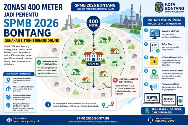Zonasi 400 Meter Jadi Penentu, SPMB SD 2026 Bontang Gunakan Sistem Berbasis Radius