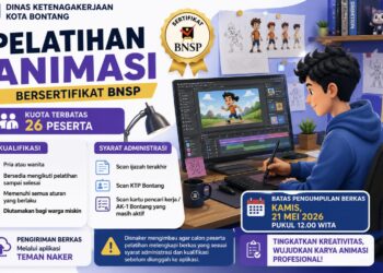 Besok Pendaftaran Ditutup, Disnaker Buka Pelatihan Animasi Bersertifikat BNSP untuk 26 Peserta