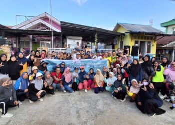 Semangat Sehat, Didukung PT.KMI dan Kelurahan Warga RT 44 Loktuan Gelar Senam Bersama
