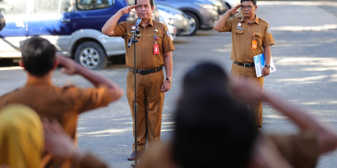 Disnaker Bontang Perkuat Disiplin Lewat Apel Rutin, Turut Libatkan Pegawai Perempuan