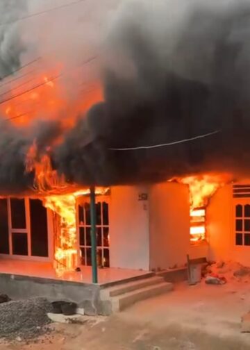 Kebakaran di Bontang Baru, Satu Rumah Hangus Terbakar