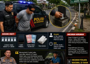 Sistem Jejak, Sopir di Bontang Ditangkap Saat “Tempel” Sabu di Jenderal Soedirman