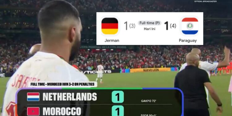 Hasil Piala Dunia: Jerman dan Belanda Angkat Koper, Sama-sama Kalah Adu Penalti