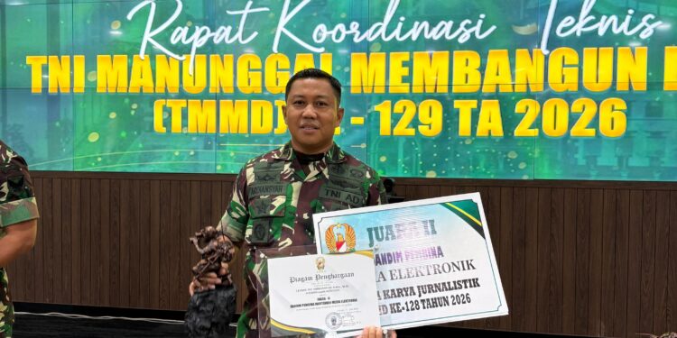 Kodim Bontang Raih Dua Penghargaan Nasional Karya Jurnalistik TMMD ke-128
