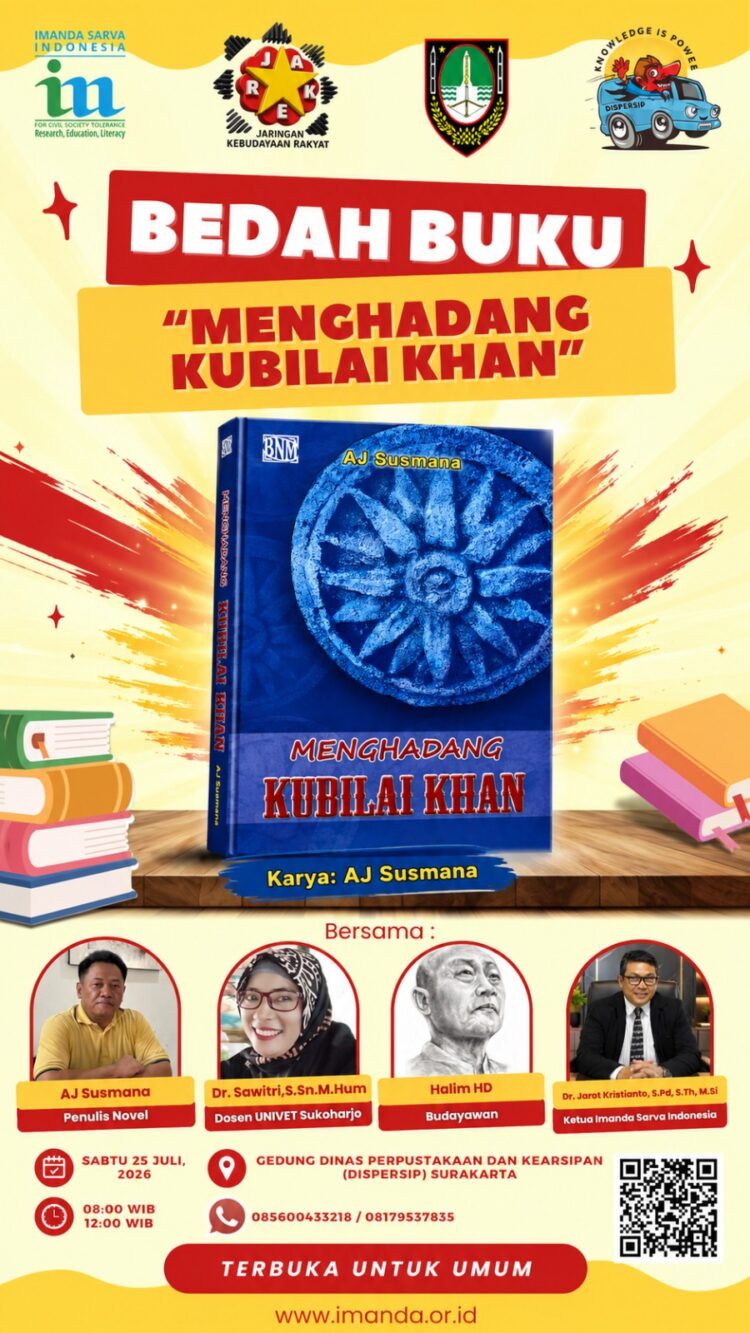 Bedah Novel Menghadang Kubilai Khan, Ajak Publik di Solo Menyelami Heroisme Leluhur Nusantara