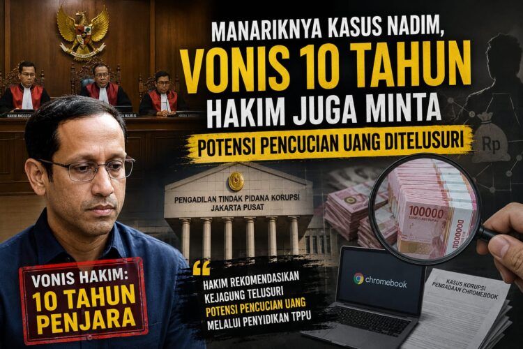 Menariknya Kasus Nadiem, Vonis 10 Tahun! Hakim juga Minta Potensi Pencucian Uang Ditelusuri