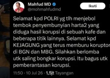 Mahfud MD: Selamat Polri-Kejagung, Silahkan Berlomba Bongkar Korupsi