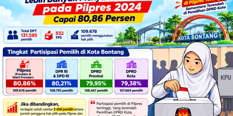 Pemilih di Bontang Lebih Tertarik Pilpres Ketimbang Pileg, Membaca Data Grafis Bawaslu