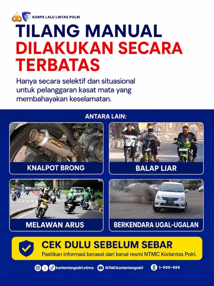 Polisi Tegaskan Isu Kenaikan Denda Tilang 150 Persen & Tilang Manual Menyeluruh Hoaks