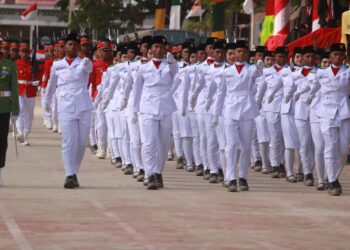 Paskibraka Bontang Sukses Laksanakan Tugas, Upacara HUT RI Berlangsung Khidmat