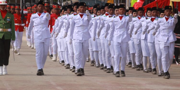 Paskibraka Bontang Sukses Laksanakan Tugas, Upacara HUT RI Berlangsung Khidmat