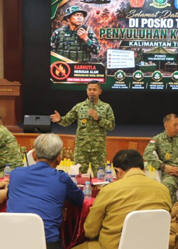 Sesko TNI Gelar Penyuluhan Pencegahan & Penanggulangan Karhutla di Bontang