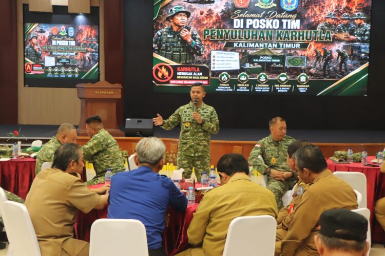 Sesko TNI Gelar Penyuluhan Pencegahan & Penanggulangan Karhutla di Bontang