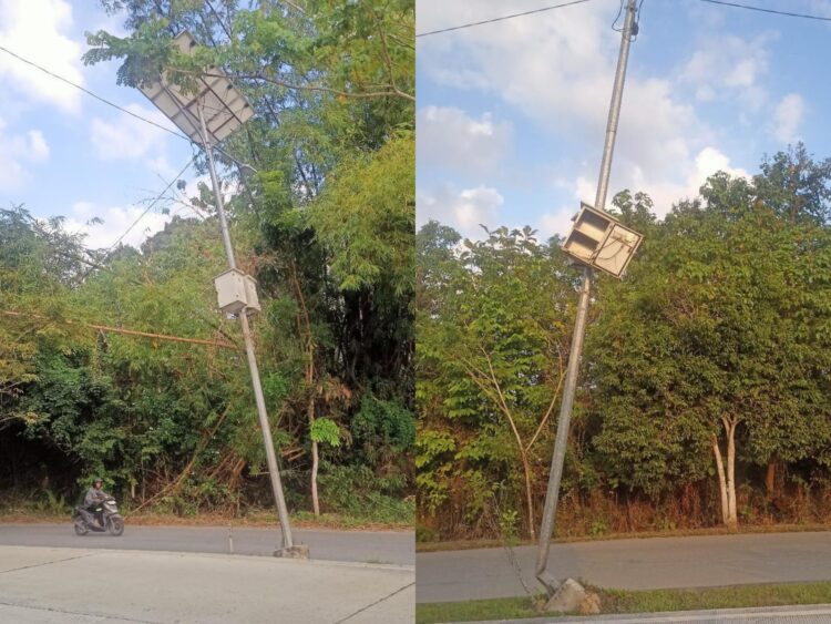 Soal Lampu PJU Nyaris Roboh, Lurah Bonles: Sudah Kordinasi ke Dishub, Segera Ditangani