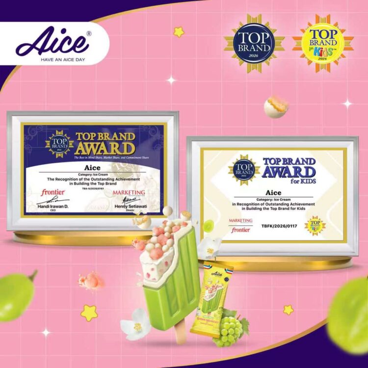 Top Brand Index Aice Capai 27,27%, Aice Pertahankan Top Brand 8 Tahun Berturut-turut