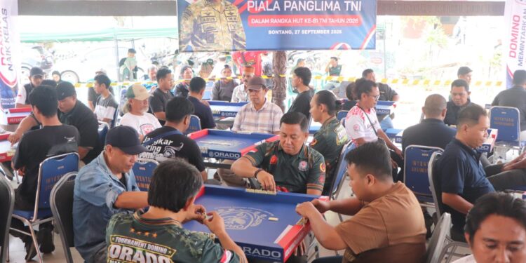 Dalam Rangka HUT TNI, Kodim Bontang Gelar Open Turnamen Domino Piala Panglima TNI