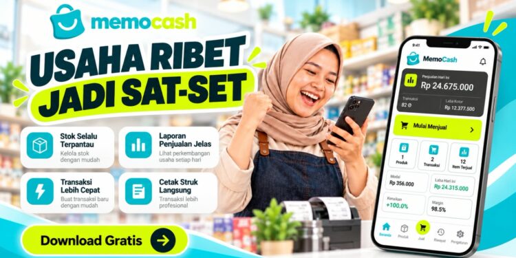 MemoCash Diluncurkan, Aplikasi Kasir Offline untuk Pelaku UMKM