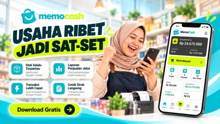 MemoCash Diluncurkan, Aplikasi Kasir Offline untuk Pelaku UMKM